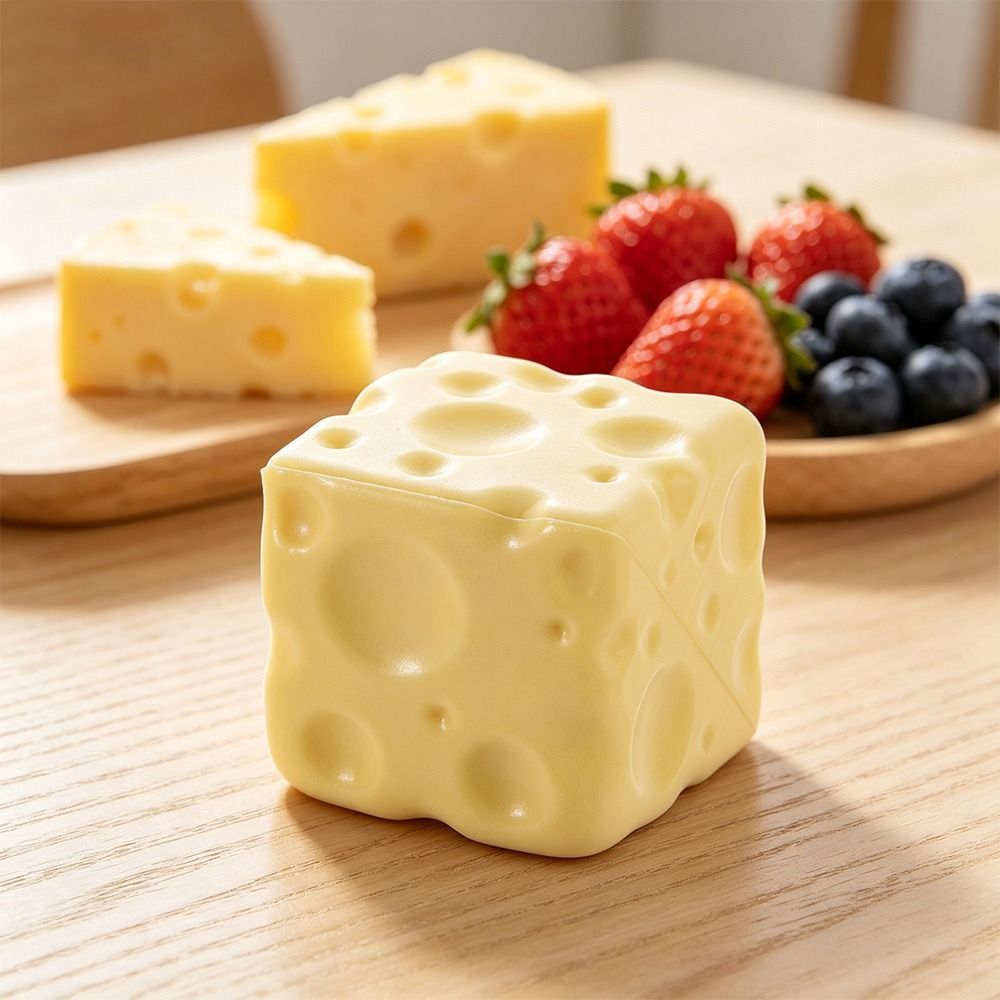 JUIC Cheese Pinch Toy, Squishy Phô Mai Khối Bóng, Nhào Định Hình, Chống Căng Thẳng, Chống Nổ ASMR, Giảm Stress Cảm Giác
