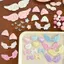 ECK 10 Chiếc Hoạt Hình Dễ Thương Cánh Nơ Ngôi Sao Thẻ Trang Trí Ngọt Ngào DIY Handmade Kẹp Tóc Phụ Kiện Quà Tặng DIY May Chất Liệu HOT