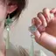 ECK Đơn Giản Sen Mặt Dây Chuyền Tai Móc Retro Handmade Trung Quốc Cổ Điển Bông Tai Trung Quốc Phong Cách Cổ Đại Thanh Lịch HOT