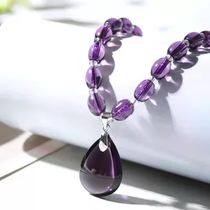 Vòng Cổ Giọt Nước Tím Thời Trang Nữ Pha Lê Mặt Dây Chuyền Xương Đòn Dây Chuyền Bạn Gái Ngày Của Mẹ Quà Tặng Sinh Nhật 6.5