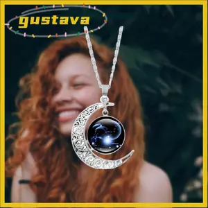 Mặt dây chuyền GUSTAVA Nam Bé trai Bạc Trang sức Celestial 12 chòm sao