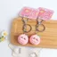 Móc khóa nút sầu riêng trái cây FUHUIOT, Thiết kế dứa hình nút Móc khóa dâu tây có thể ép Mini, Click Sound Cherry Bóp Chức năng Móc khóa việt quất thu nhỏ
