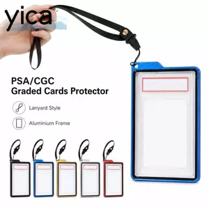 Tấm bảo vệ thẻ phân loại YICA 35PT PSA / CGC, Tấm bảo vệ thẻ chống tia cực tím khung nhôm, Kính hai mặt độc quyền trong suốt phong cách dây buộc từ tính