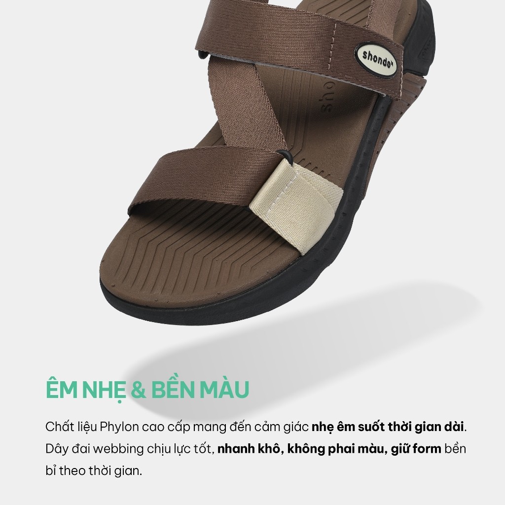 Giày Sandal Nam Nữ Shondo F7R Đế Cao 5cm Nhẹ Đi Học Đi Chơi Nhiều Màu | BigBuy360 - bigbuy360.vn