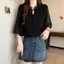 Pháp Phong Cách Nhẹ Nhàng Ren Ba Phần Tư Tay Áo Sơ Mi Ren Xuân Hè Phong Cách Mới Cổ Ren Phù Hợp Với Áo Sơ Mi Nhỏ Sang Trọng Đẹp Top