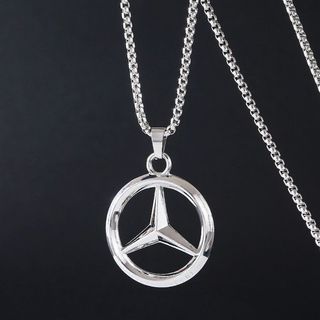 Hip Hop Vòng Cổ Logo Xe Hơi Rỗng Mặt Dây Chuyền Mặt Dây Chuyền Trang Sức Đường Phố Dài Mercedes-Benz Vòng Cổ 26.6.8