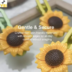 < YEI > Bộ kẹp tóc hướng dương hoạt hình 2 chiếc Kẹp viền hoa ngọt ngào cho bé gái Kiểu tóc đi học hàng ngày Mới