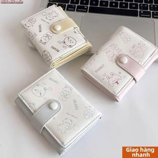 Ví nữ Mini GILDEDHOMIN, Hộp đựng thẻ tín dụng in hoạt hình nhẹ, Túi đựng tiền PU