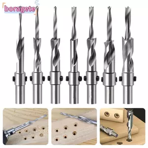 BORAGETE Chế Biến Gỗ Khoan Lỗ Cắt Bước Thứ Hai Bit Bàn Thép Tốc Độ Cao Counterbore Mũi Khoan