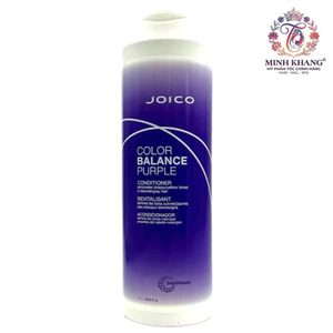Kem xả cân bổ sung sắc tố tím và khử ánh vàng cho tóc nhuộm Tone lạnh Joico Balance Purple Conditioner 1000ml [ MK ]