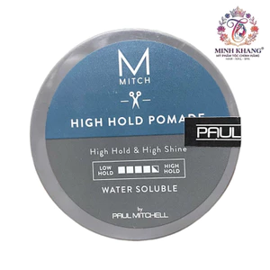Pomade gốc nước, giữ nếp chắc, tăng độ bóng Paul Mitchell HIGH HOLD POMADE 85gr [ MK ]