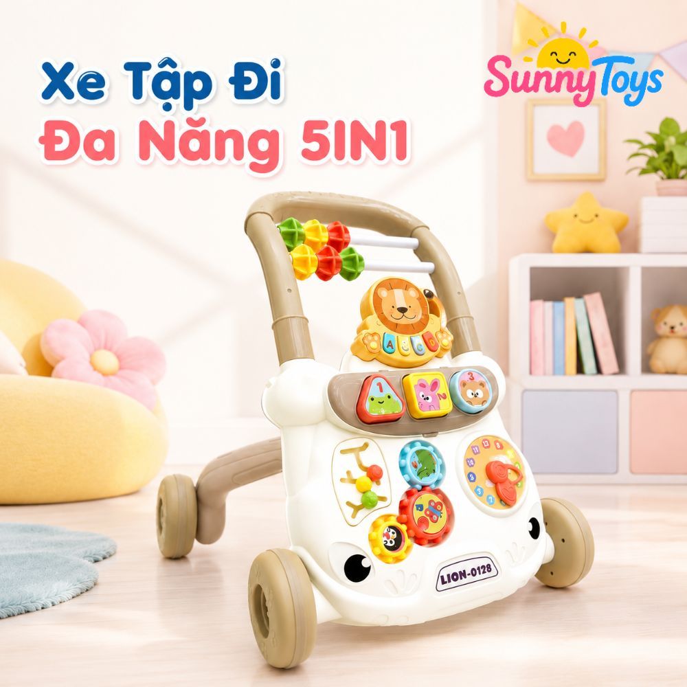 Xe Tập Đi Đa Năng SunnyToys 5in1 - Bé Tập Đi, Chơi Nhạc Và Vận Động Hỗ Trợ Tập Đứng Tập Đi