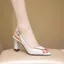 Giày Sandal Mũi Mở Nữ Nhỏ Gót Màu Phù Hợp Với Dây Một Dòng Giày Mũi Cá 2026 Phong Cách Mới Mùa Hè Mặc Ngoài Cao Gót Lưng