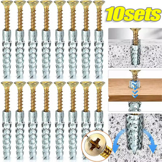 10 Bộ Móng vít mở rộng răng cưa tự khai thác - Chốt khoan vách thạch cao hạng nặng
