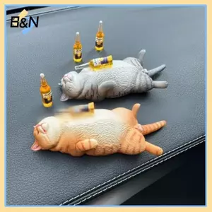 B & N Thực Tế Kitty Lười Mục Vụ Mèo Wirehair Mèo Mô Hình Nhân Vật Trang Trí Nhà Sáng Tạo Để Bàn Trang Trí Bộ Sưu Tập Đồ Chơi Trẻ Em.