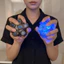 Máy kiểm tra nút bấm đầu ngón tay QEARY, 12 phím có bóng bàn phím đèn LED, trang trí bàn thẩm mỹ Hình dạng hình cầu sáng tạo Nút có thể nhấp vào Đồ chơi Fidget Sử dụng văn phòng