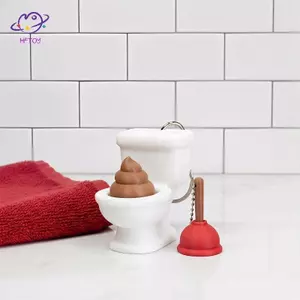 Móc khóa lau nhà vệ sinh HFTOY 1 Móc khóa làm dịu căng thẳng Đồ chơi thần tài Nút ngón tay ngộ nghĩnh Quà tặng cho bàn làm việc văn phòng sinh nhật ~