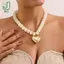 Boho Choker Nelace Hạt Acrylic Nhiều Màu Sắc Trang Sức Bãi Biển Nhẹ Nữ Phong Cách Lễ Hội Mùa Hè