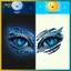 BVY Glow-In-The-Dark Toilet Stiers Ice Blue Dragon Eye Design Decal Dán Tường Tự Dính Có Thể Tháo Rời PVC Trang Trí Phòng Tắm Dạ Quang.