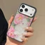 Ốp Điện Thoại Mèo Hoa Mạ Vàng Cho iPhone 17 Pro Max 16 15 14 13 Vỏ Bảo Vệ Chống Sốc