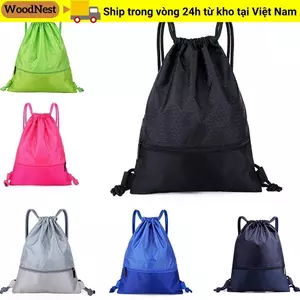 GỖ NHẤT 1 Ba Lô Thể Dục, Bảo Quản Mũ Bảo Hiểm Bóng Rổ Túi Dây Rút Thể Thao Chống Thấm Nước, Túi Dây Kéo Ngoài Trời Nhẹ Unisex