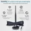 Ăng-ten TV kỹ thuật số HD trong nhà 200 dặm Bộ khuếch đại tín hiệu tích hợp để tiếp nhận kênh trong suốt tại nhà Đẹp