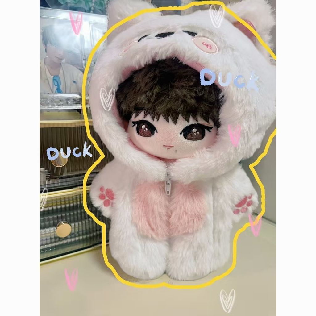 Samoyed Quần Áo Cho Bé 20CM Jumpsuit Động Vật Nhỏ Dễ Thương Hoạt Hình Búp Bê Sang Trọng Động Vật Jumpsuit Phụ Kiện 6.10