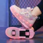 Xuyên Biên Giới Sạc Dạ Quang Giày Đèn LED Trẻ Em Người Lớn Con Lăn Trượt Dây Giày Bánh Xe Xoay Nút B96X