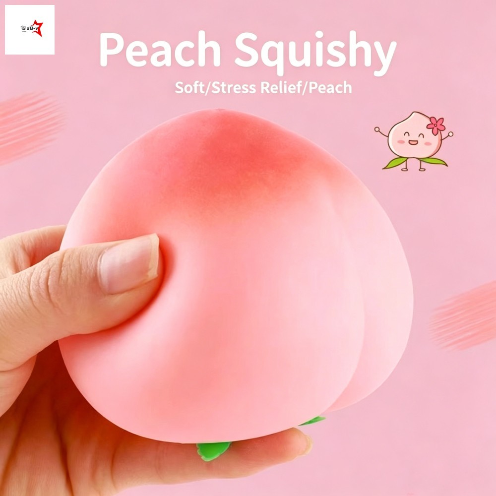 Đồ chơi bóp đào phục hồi chậm - Hiện vật giải nén giảm căng thẳng mô phỏng trái cây