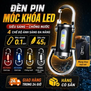 Siêu sáng đèn pin móc chìa khóa LED chống nước | Đèn pin cắm trại mini móc chìa khóa | Đèn pin mạnh chống nước tiện lợi