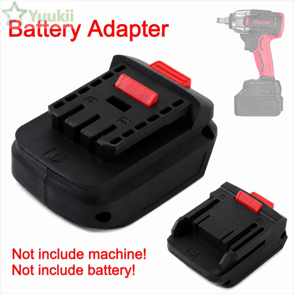 Bộ chuyển đổi pin Lithium YUUKII, Bộ chuyển đổi pin đế bằng nhựa 2 trong 1, Bộ chuyển đổi công cụ nguồn 18V cho pin Dayi A3