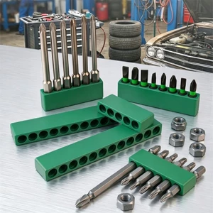 Thẻ lưu trữ mũi khoan nhựa mềm chắc chắn Yoo Dụng cụ tổ chức chuyên nghiệp cho 6 mũi khoan 35Mm và khả năng di chuyển dễ dàng