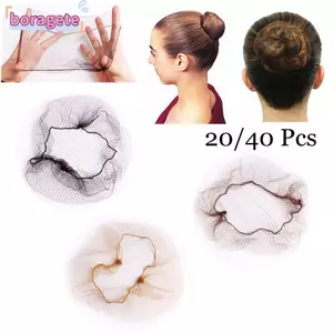 BORAGETE 20 / 40 Chiếc Lưới Tóc Vô Hình Dụng Cụ Tạo Kiểu Phụ Kiện Bun Cover