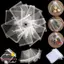 TOPTOOLCX 25 / 50 Chiếc Organza Gạc Sachet Trang Sức Đóng Gói Đám Cưới Túi Trắng Vẽ Được