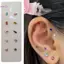 10 Miếng Dán Ngọc Trai Kim Cương Giả Nhiều Màu Sắc Thời Trang Tai Stiers Áp Lực Tai Sti Châm Cứu Tai Rối Massage