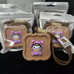 Dễ Thương Kuromi Silicone Ví Đựng Tiền Xu Tai Nghe Cáp USB Túi Bảo Quản Túi Cáp