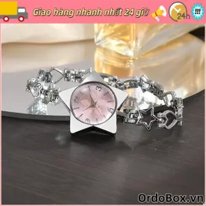 Đồng hồ nữ ORDOBOX, Đồng hồ đeo tay nữ phong cách sáng tạo Phong cách thạch anh, Hợp kim có thể điều chỉnh Vòng tay ngôi sao thanh lịch Đồng hồ dịp lễ