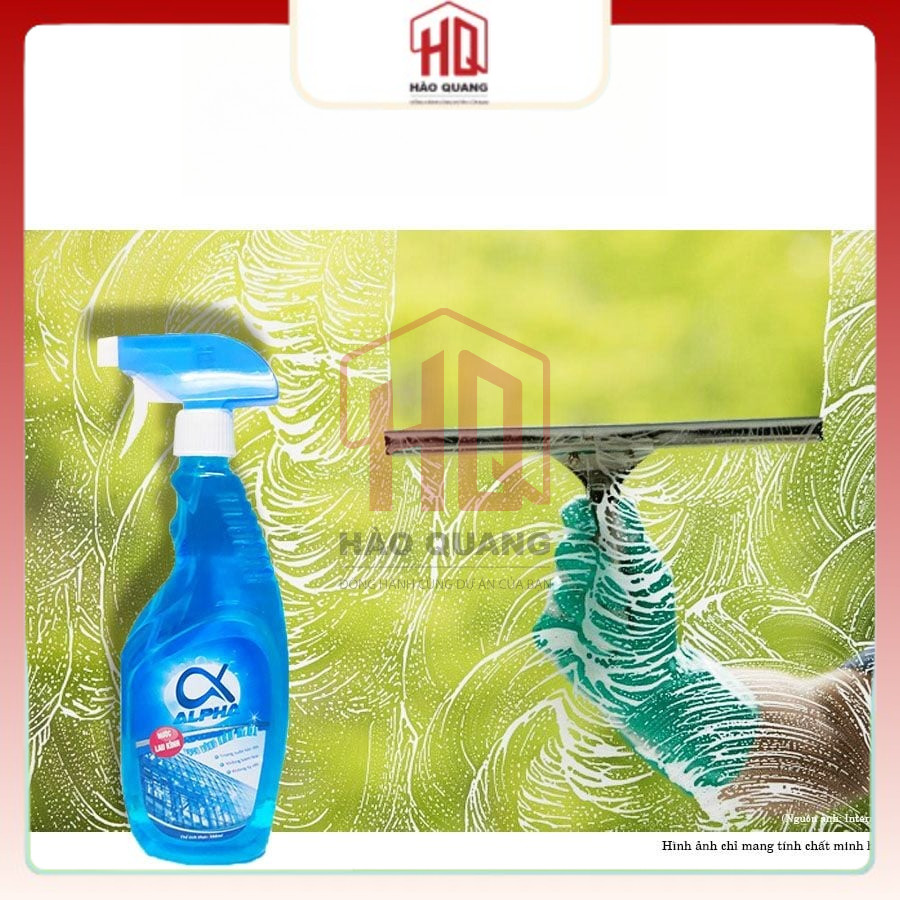 Nước Lau Kính Alpha Siêu Sạch – Tẩy Bụi Bẩn, Sáng Bóng Không Vết Ố – Hương Thơm Dễ Chịu