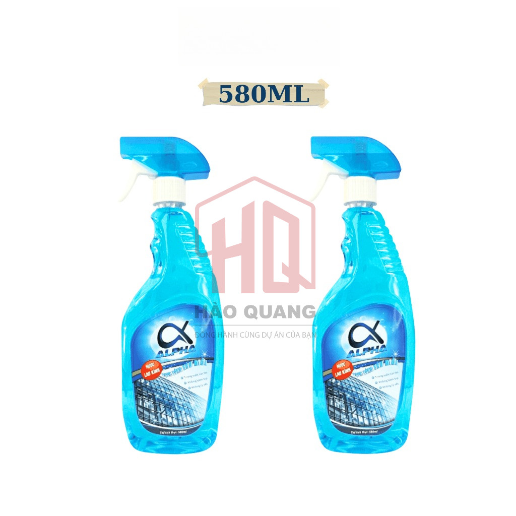 Nước Lau Kính Alpha Siêu Sạch – Tẩy Bụi Bẩn, Sáng Bóng Không Vết Ố – Hương Thơm Dễ Chịu