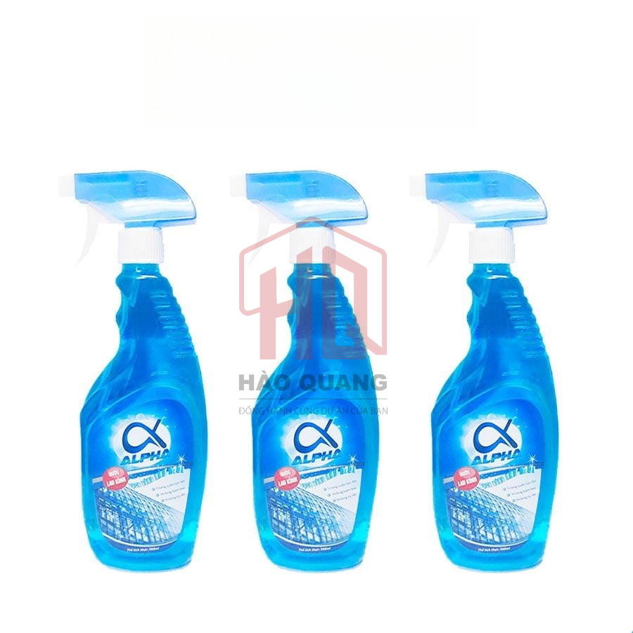 Nước Lau Kính Alpha Siêu Sạch – Tẩy Bụi Bẩn, Sáng Bóng Không Vết Ố – Hương Thơm Dễ Chịu