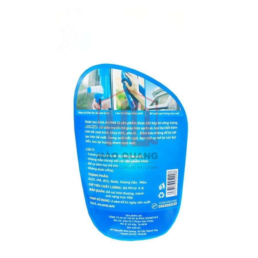 Nước Lau Kính Alpha Siêu Sạch – Tẩy Bụi Bẩn, Sáng Bóng Không Vết Ố – Hương Thơm Dễ Chịu