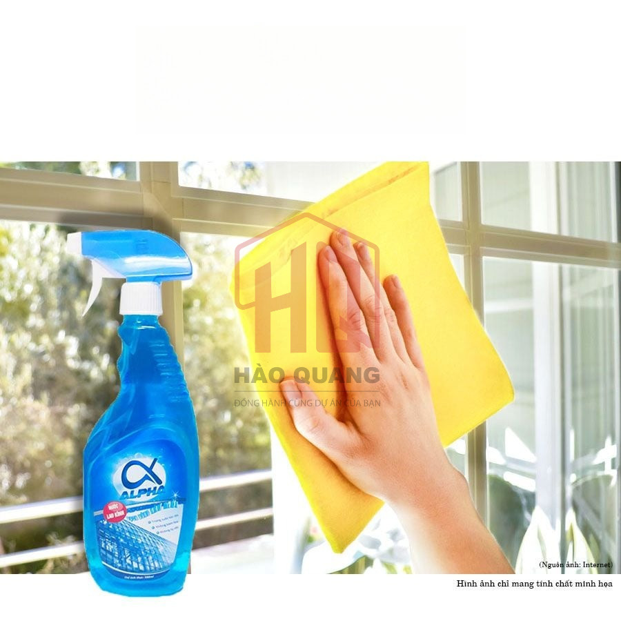 Nước Lau Kính Alpha Siêu Sạch – Tẩy Bụi Bẩn, Sáng Bóng Không Vết Ố – Hương Thơm Dễ Chịu