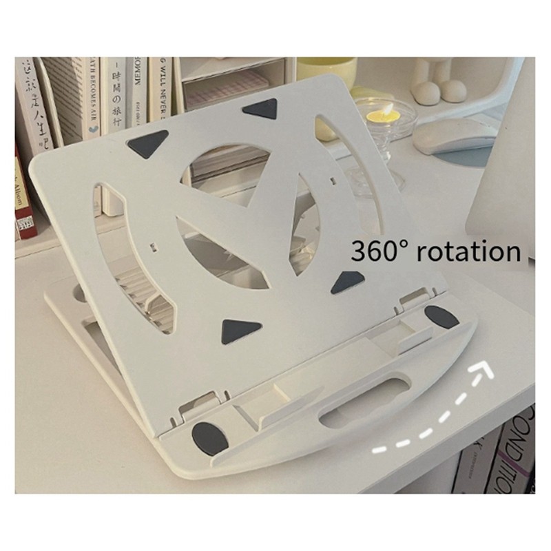Giá đỡ máy tính xách tay Xoay 360 di động Góc tiện dụng Giá đỡ máy tính xách tay bằng nhựa có thể điều chỉnh chiều cao Giá đỡ máy tính xách tay