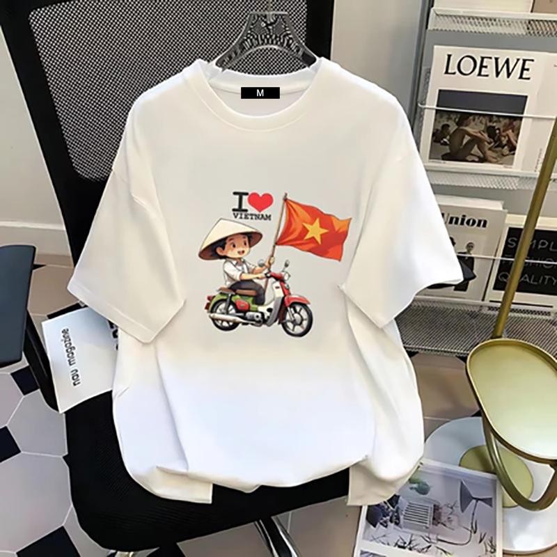 1159  Áo thun ngắn tay nón lá Việt Nam chất cotton 100% áo thun nam nữ unisex hàng đầu,áo phông mùa hè