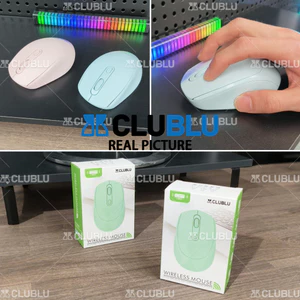 -CLUBLU- Chuột Không Dây 2.4G Cho Laptop PC Macaron Nút Ấn Tĩnh Âm Không Văn Phòng Sinh Viên Cute