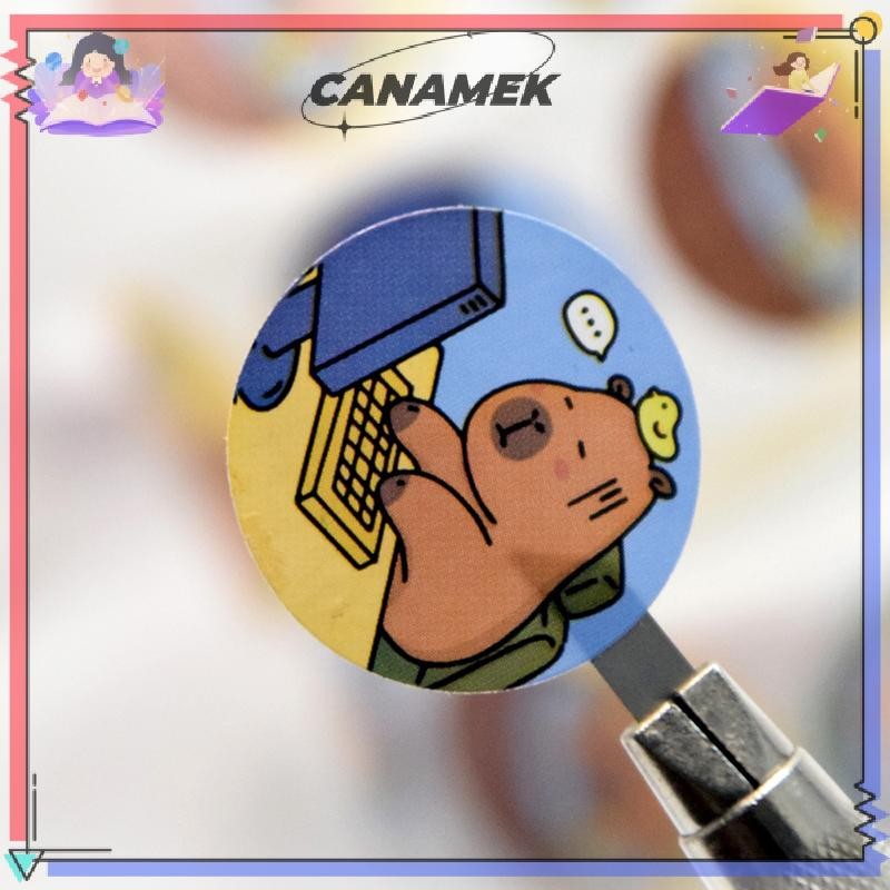CANAMEK 500 Cái / cuộn Hoạt Hình Đáng Yêu Capybara Động Vật Dán Phần Thưởng Dễ Thương Miếng Dán Notebook Vali Laptop Dán Decal CSF