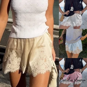 Quần nữ ống rộng viền ren, cạp cao - Phong cách boho phù hợp văn phòng