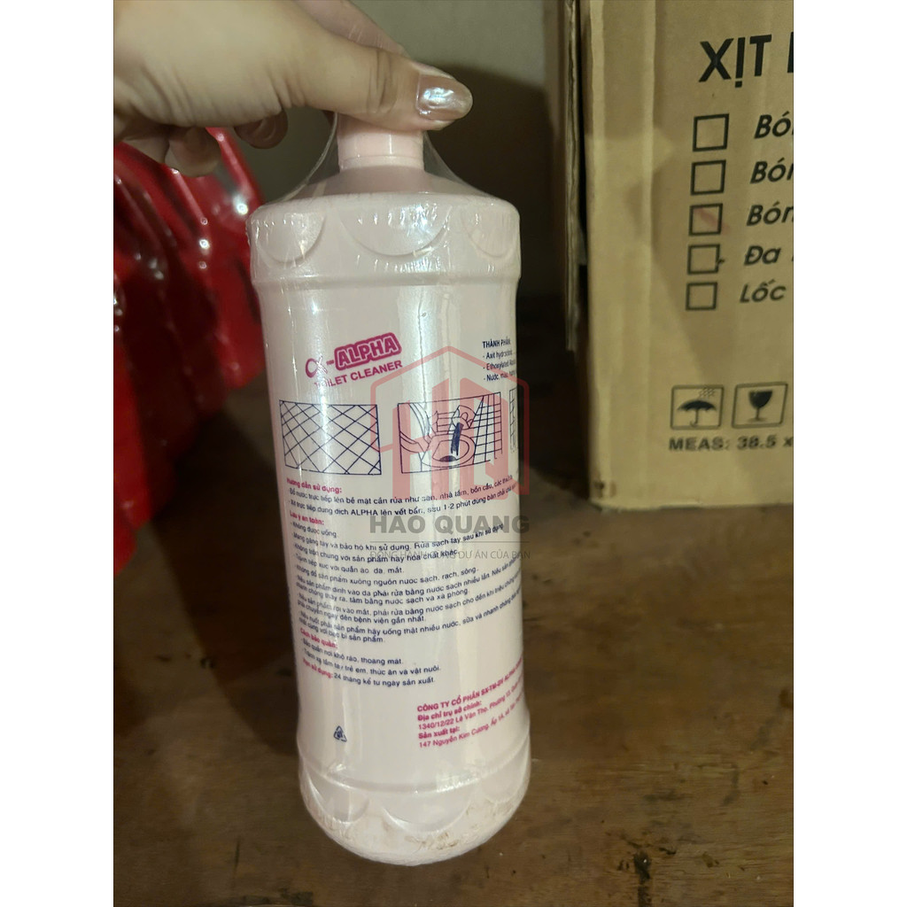 Tẩy Hồng Alpha 960ml – Nước Tẩy Rửa Toilet Đậm Đặc Diệt Khuẩn Hiệu Quả