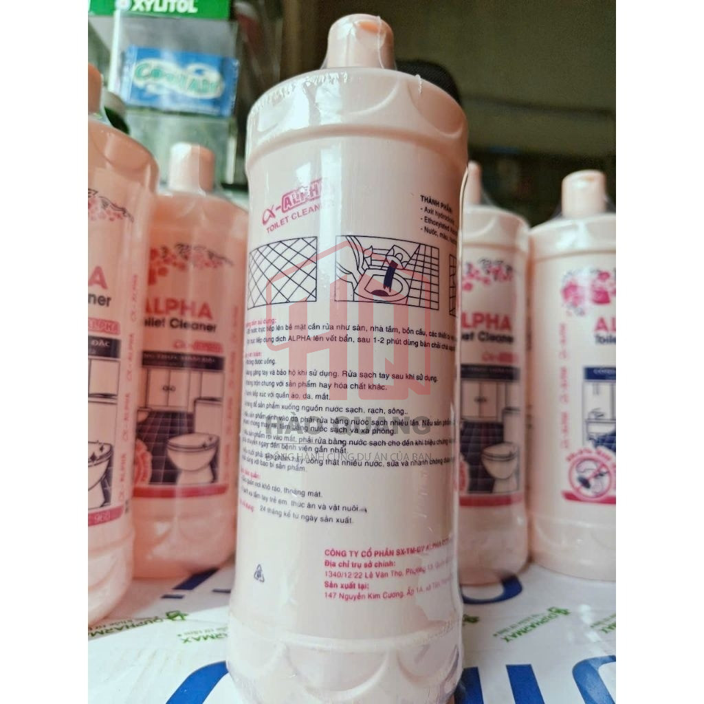 Tẩy Hồng Alpha 960ml – Nước Tẩy Rửa Toilet Đậm Đặc Diệt Khuẩn Hiệu Quả
