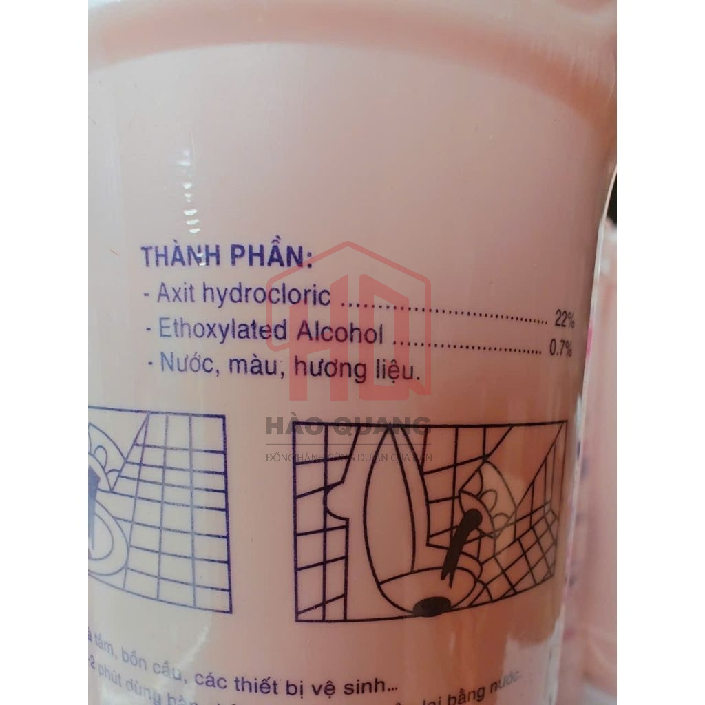 Tẩy Hồng Alpha 960ml – Nước Tẩy Rửa Toilet Đậm Đặc Diệt Khuẩn Hiệu Quả